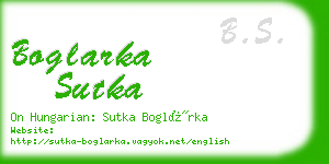 boglarka sutka business card